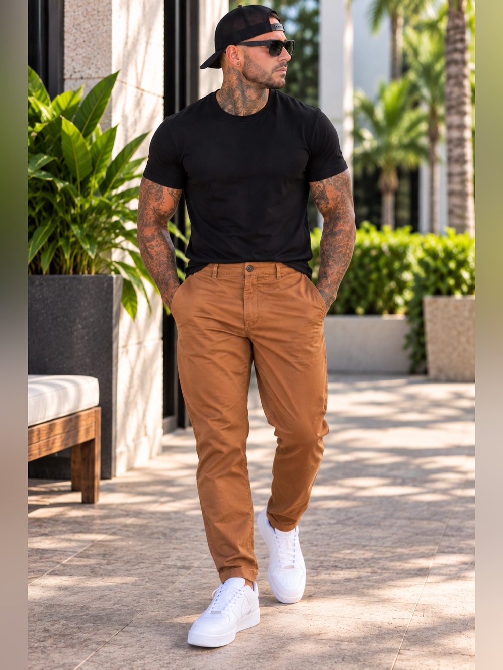 Tommy Hilfiger Bleecker Slim Fit Stretch Chinos 42x32 Brown